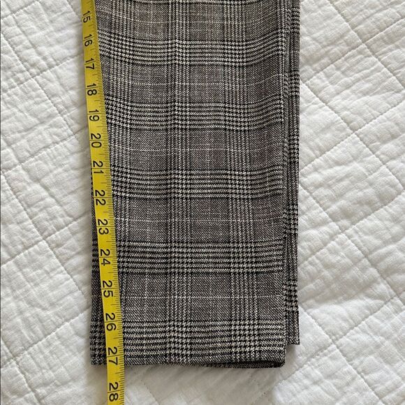 H&M Women’s Plaid Pants Size 16 US Glen Check Trousers Career Work Wear Stretch - Picture 9 of 11